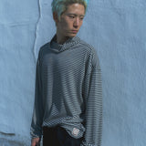 Jersey stripe turtleneck / Ivory