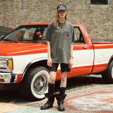 ミュージックロゴTシャツグレー