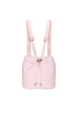Gingham check string mini backpack (PINK)