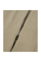 (BASE) MONO KNIT ZIP UP (BEIGE)