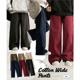 RUTH Hem String Banded Waist Cotton Wide Pants