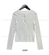 Methi Button Henley Long Sleeve