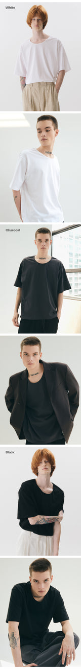 [SET] Basic U-Neck Silket Cotton T-Shirt_2PACK