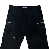 スチールジッパー カーゴコットン ロングワイドワークパンツ (4 colors)
