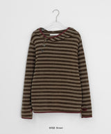 [unisex] Killshud Button Stripe Hoodie