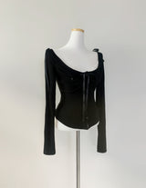 Furreni Lace Strap Top (Black)