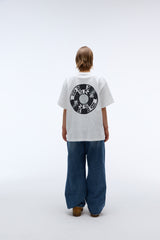 EEERRR Record artwork damage washing T-shirt (White)