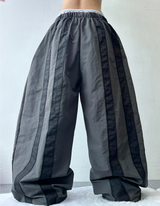 TRACK NYLON UNIQUE BALLOON PANTS💚🩶🖤🤎 - 4 COLORS