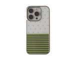 dotstripes green tea  (silver glass)