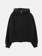 Inu Fleece High-Neck Two-Way Hooded Zip-Up