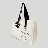 FLOWER TWEED BAG