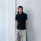 Back Panel Textured Henley