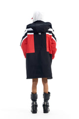 ロングラインフーデッドパッファージャケット