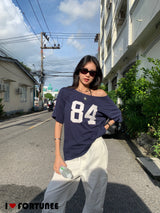 ナンバーネイビールースフィット半袖Tシャツ
