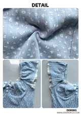 Romance Flower Shirring Sleeveless Top