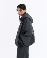 BACK ROUND WINDBREAKER (Black, Charcoal)