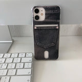 Pocket phone case [Vintage washed jeans]