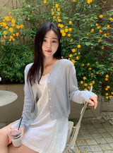 DN Pastel Summer Rib Cardigan (5color)
