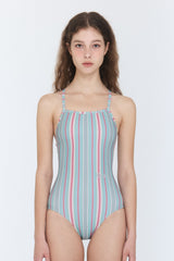 [Milky Stripes_green fig] ワンピース スイムウェア
