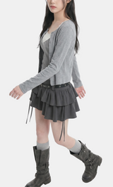 Mia Stripe Layered Cardigan Set