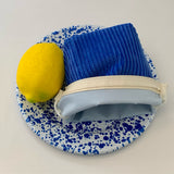 classic pouch_corduroy cobalt blue