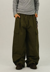 AU Washed String Cargo Pants
