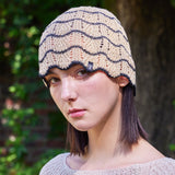 VA Label Wave Line Beanie / Beige
