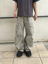 バーズ カット カーブド ワイド パンツ 4C