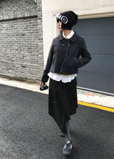 リボンポケットショートコート