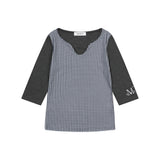 RAPHIA V-NECK SLEEVE T (2Color)