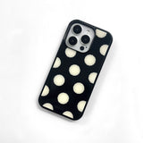 【MADE】Sizzling dot Black iPhone case [Glossy Glass/Magsafe]