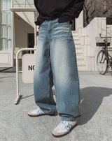 リングスカーブワイドデニムパンツ