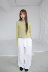 olive waffle snap top(3colors)