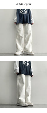 [3-tier length] [S–2XL] Dwatan Tan Cotton Wide Cargo Pants (5 colors)