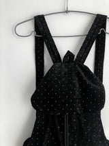 dot velvet backpack