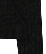 Tassel Collar Knit Cardigan / Black