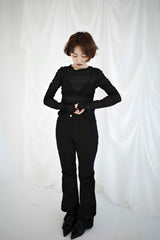 Sheer Gather Frill Top