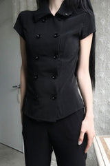 26SS★ [ EEUN MADE ] Rosette Button Top