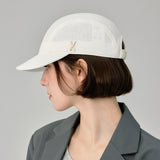 VA Stud Glossy Scrunchie Cap / Ivory