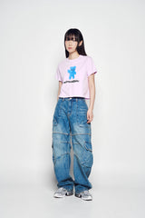 25SS エイリアンベアクロップショートスリーブTシャツ ライトパープル