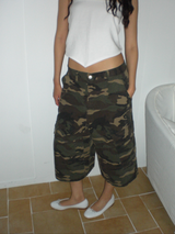 Ripstop camo pants [Beige]