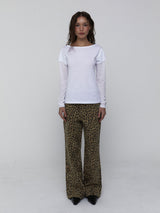 Cotton Leopard Pants_Beige