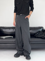 TO Stripe Wide Slacks (2C, Chain Set)