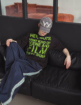 フィルムレタリングオーバーサイズショートスリーブTシャツ