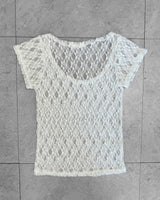 GARDEN LACE CAP SLEEVE T-SHIRT