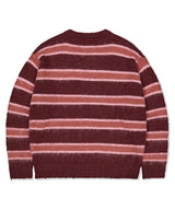 HAIRY STRIPE KNIT SWEATER