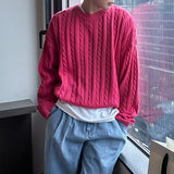 LMN Life Semi Oversized Fit Twisted Round Knitwear (5 colors)