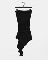 Litte Unbalanced Ruffle Tube Top Layered Dress