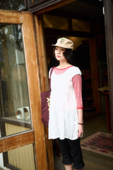 Rue Striped 3/4 Sleeve T-shirt (2color)