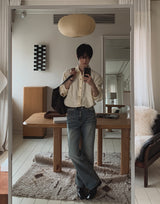Highbee Semi-Bootcut Denim Pants